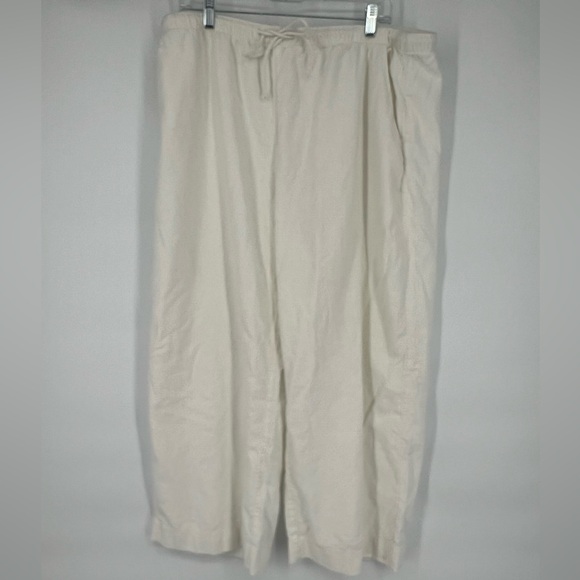 Abercrombie Fitch Cream Wide-Leg Pants XL - Picture 3 of 10